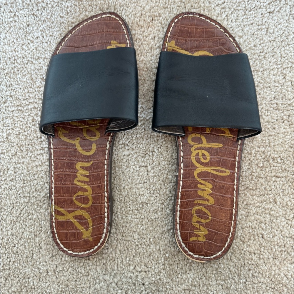 Sam Edelman Black Gio Slide Sandals, Sz 8